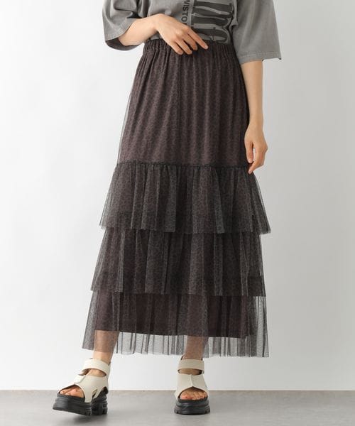 LEPSIM（レプシィム）の「ティアードチュールスカート（スカート・アイボリー08/チャコール18/レオパード51・FREE SIZE）」の19枚目の写真