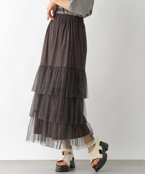 LEPSIM（レプシィム）の「ティアードチュールスカート（スカート・アイボリー08/チャコール18/レオパード51・FREE SIZE）」の20枚目の写真
