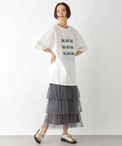 LEPSIM（レプシィム）の「ティアードチュールスカート（スカート・アイボリー08/チャコール18/レオパード51・FREE SIZE）」の16枚目の写真