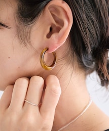 RIVE DROITE | 予約【存在感抜群◎】カラーフープイヤリング(イヤリング)