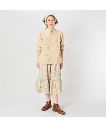 45R インド綿麻二重織フラワープリントのラッパーキュロット ¥99,000 45R（フォーティファイブアール）の「インド綿麻二重織フラワー