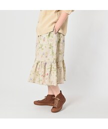 45R インド綿麻二重織フラワープリントのラッパーキュロット ¥99,000 45R（フォーティファイブアール）の「インド綿麻二重織フラワー