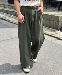 ワンタックワイドチノパンツ
