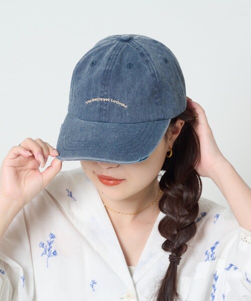 CIAOPANIC TYPY（チャオパニックティピー）の「ピグメントロゴ刺繍CAP（キャップ・レディース・グリーン/アイボリー/レッド/ネイビー・ONE）」の3枚目の写真