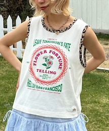 CIAOPANIC | 5/1(木)10：00～予約販売開始【HELLO.SANFRANCISCO/ハローサンフランシスコ】アソート柄レオパードパイピングタンク(タンクトップ)