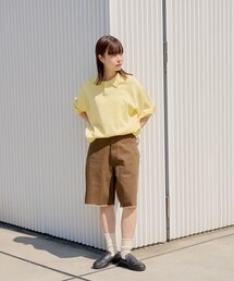 Kastane（カスタネ）の「【WHIMSIC】フェイデッドプロセシングツイルショートパンツ（パンツ・メンズ）」