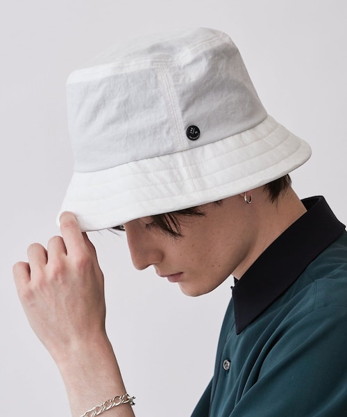 Lui's（ルイス）の「ナイロンオックスバケットハット（ハット・メンズ・ブラック/ホワイト・F）」の2枚目の写真