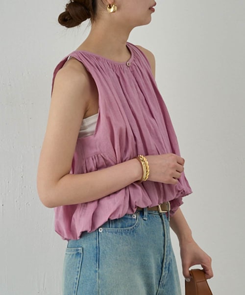 【WALANCE】オーガニックコットンバルーンブラウス