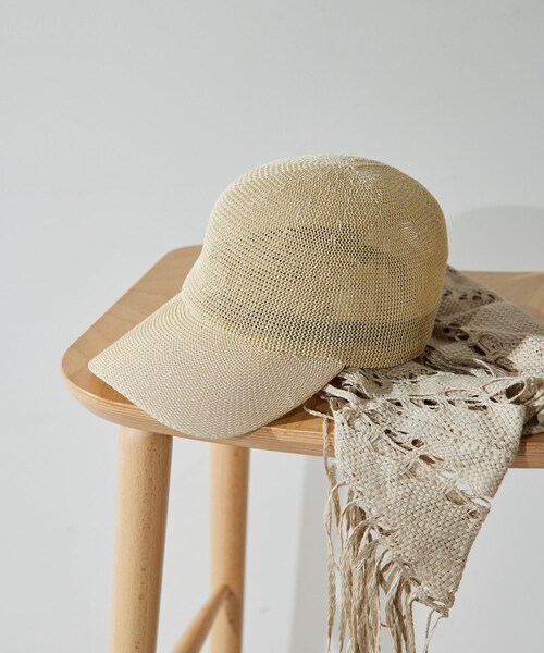 GALLARDAGALANTE（ガリャルダガランテ）の「ペーパーサーモキャップ（キャップ・レディース・ブラック/ベージュ・F）」の2枚目の写真