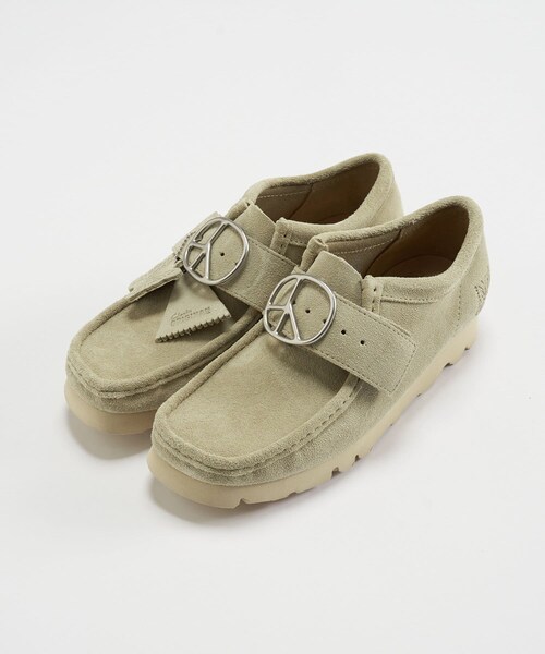 CIAOPANIC（チャオパニック）の「【NEEDLES/ニードルズ】WALLABEE － PEACE BUCKLE（モカシン/デッキシューズ・レディース・ブラック/ベージュ・6/8/7）」の2枚目の写真