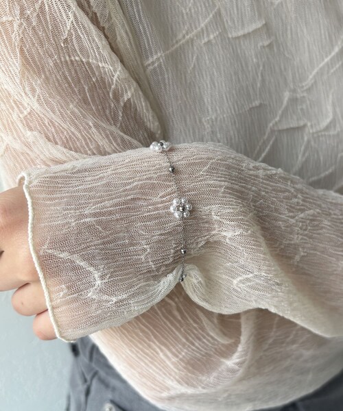 Lattice（Lattice）の「＜ステンレス＞フラワーパールブレスレット（ブレスレット・レディース・ゴールド/シルバー・FREE）」の2枚目の写真