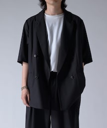 Lui's（ルイス）の「ウォッシャブル ビッグ半袖ダブルジャケット