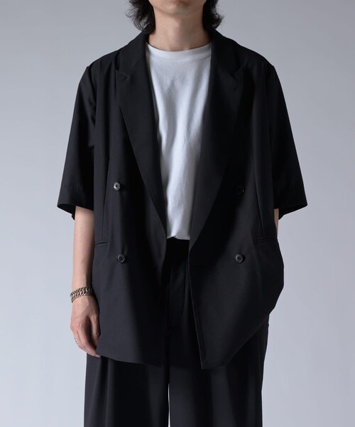 Lui's（ルイス）の「ウォッシャブル ビッグ半袖ダブルジャケット
