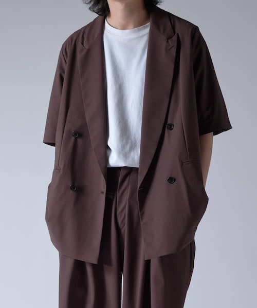 Lui's（ルイス）の「ウォッシャブル ビッグ半袖ダブルジャケット