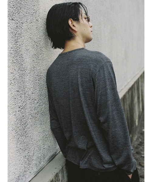 LIDNM（リドム）の「MERINO WOOL L/S TEE（Tシャツ/カットソー