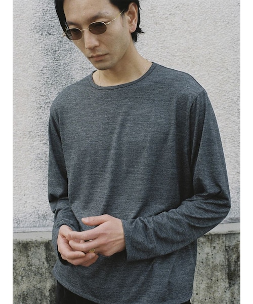 LIDNM（リドム）の「MERINO WOOL L/S TEE（Tシャツ/カットソー