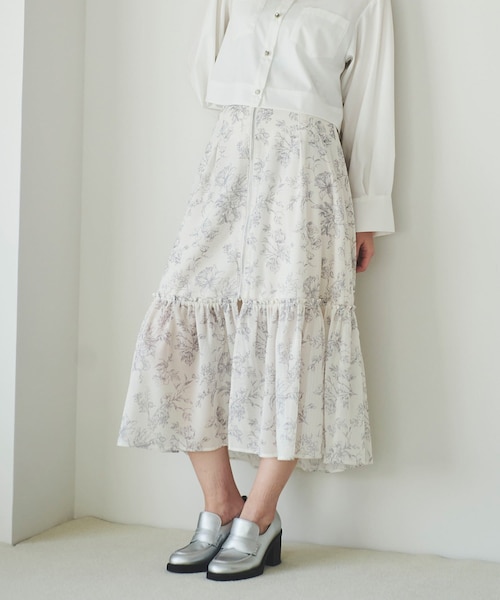 【WEB先行予約販売/5月上旬発売予定】花柄メッシュスカート/TT417207
