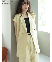 Re:EDIT（リエディ）の「リネンライク金ボタンジレベスト - トップス通販 | 人気レディースファッション - Re:EDIT（リエディ）（フォーマルスーツ/小物）」