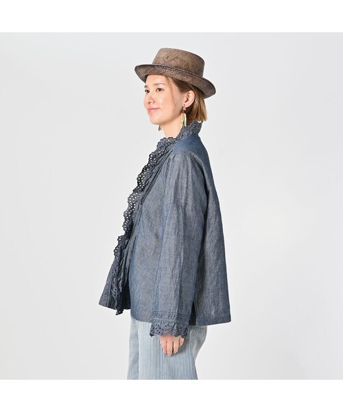 45R（フォーティファイブアール）の「綿麻ダンガリーのカットワーク