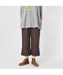 45R☆綿麻ダンガリーのカットワークペチパンツ 45R（フォーティファイブアール）の「綿麻ダンガリーのカット