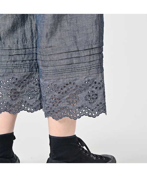 早割ex 45R（フォーティファイブアール）の「綿麻ダンガリーのカット パンツ