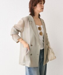 リヴドロワ新品カラミメッシュテーラードジャケット ブラック RIVE DROITE（リヴドロワ）の「予約【清涼感◎】カラミメッシュ