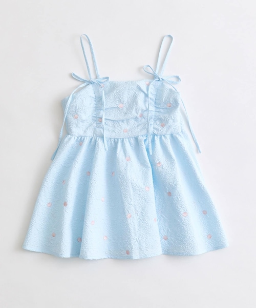 OLIVE des OLIVE（オリーブデオリーブ）の「シェル柄　キャミチュニック（チュニック・レディース・オフホワイト/サックスブルー・FREE）」の2枚目の写真