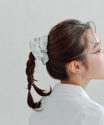 小花柄シュシュ