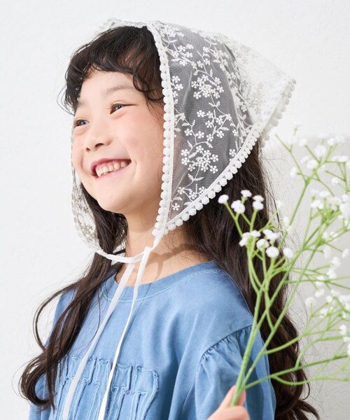 CIAOPANIC TYPY(チャオパニックティピー)の「【KIDS】レースバブーシュカ(カチューシャ・キッズ・ホワイト/ブラック・ONE)」の2枚目の写真