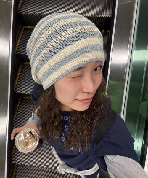 CIAOPANIC TYPY(チャオパニックティピー)の「【UNISEX】3WAYアソート麻タッチロールワッチ(ニットキャップ/ビーニー・レディース・イエロー/アイボリー/ネイビー/グリーン/グレー/ブラック・ONE)」の2枚目の写真