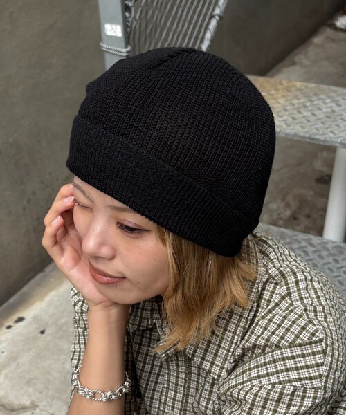 CIAOPANIC TYPY(チャオパニックティピー)の「【UNISEX】3WAYアソート麻タッチロールワッチ(ニットキャップ/ビーニー・レディース・イエロー/アイボリー/ネイビー/グリーン/グレー/ブラック・ONE)」の3枚目の写真