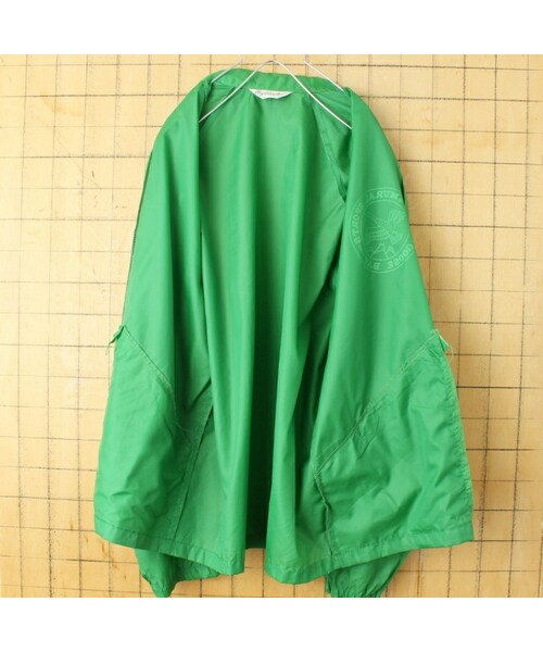 --(--)の「70s 80s USA製 Swingster GOOSE BAY プリント ナイロン コーチ ジャケット グリーン メンズML相当 アウトドア アメリカ古着(ナイロンジャケット・レディース・グリーン・L)」の3枚目の写真