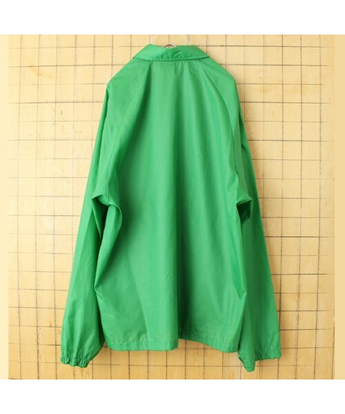 --(--)の「70s 80s USA製 Swingster GOOSE BAY プリント ナイロン コーチ ジャケット グリーン メンズML相当 アウトドア アメリカ古着(ナイロンジャケット・レディース・グリーン・L)」の4枚目の写真