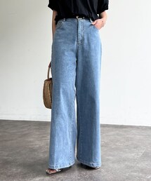 Chez toi | 後ろギャザーデザインデニム(デニムパンツ)