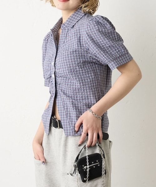 【WHO'S WHO gallery】パフスリーブギャザーブラウス AWカラー新色追加/予約】パフスリーブギャザーブラウス | WHO'S