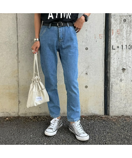 copine(コピン)の「ハイウエストストレートデニム(2size)(デニムパンツ・レディース・ブルー・S/M)」の1枚目の写真