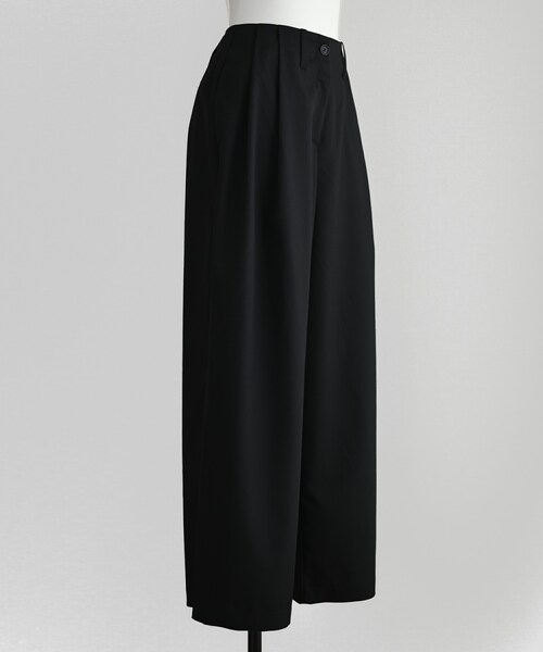 Marient（マリエント）の「レイヤードラップワイドPT（スラックス・レディース・ブラック・S/M）」の3枚目の写真