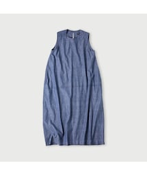 藍インドカディオックスのノースリーブぽよんドレス