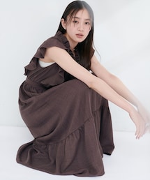 natural couture | フリルカシュクールワンピース(ワンピース)