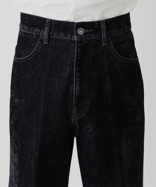 ADAM ET ROPE'（アダムエロペ）の「【ISKO】フロッキーデニム ストレートスラックス / ADAM ET ROPE' JEANS -IMAG-（デニムパンツ・メンズ・ブラック系/ダークブラウン系・L/M）」の17枚目の写真