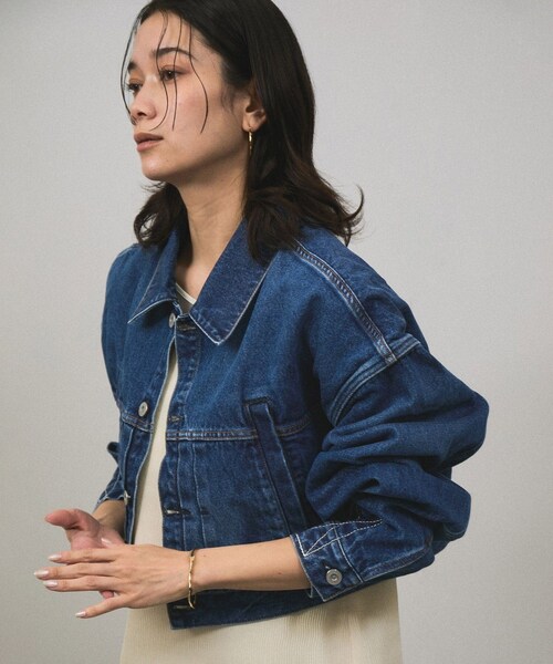 美品 アダムエロペ デニム＆カツラギカバーオール デニムジャケット 美品 アダムエロペ デニム＆カツラギカバーオール デニムジャケット