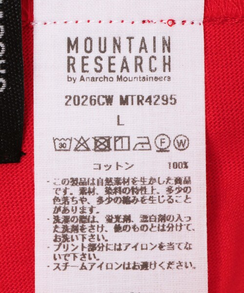 EKAL(エカル)の「mountain research Common People(Tシャツ/カットソー・メンズ・White/Red/Charcoal・M/L/XL)」の17枚目の写真