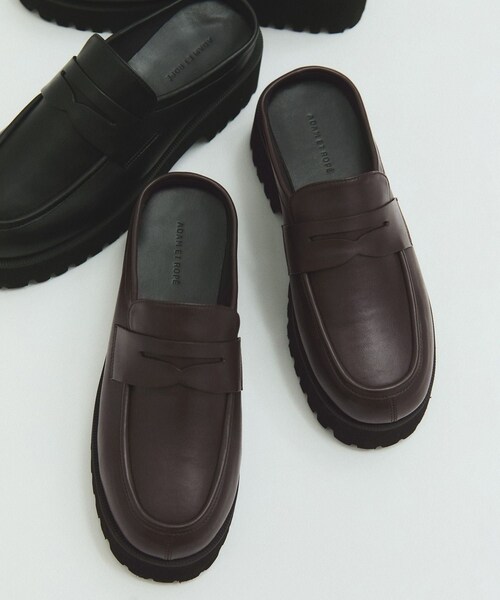 ADAM ET ROPE'(アダムエロペ)の「【サステナブル】ラウンドローファークロッグ(ローファー・レディース・ブラック/ダークブラウン・36.0/37.0/38.0)」の15枚目の写真