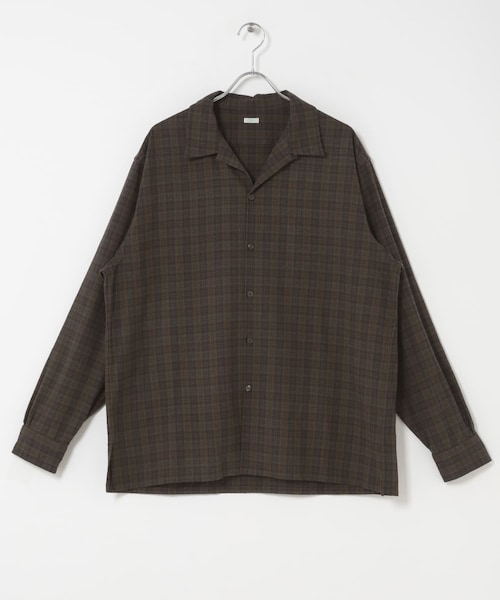 URBAN RESEARCH(アーバンリサーチ)の「A PRESSE Silk Nep Loop Collar Shirts(シャツ/ブラウス・メンズ・BROWN・2/3)」の1枚目の写真