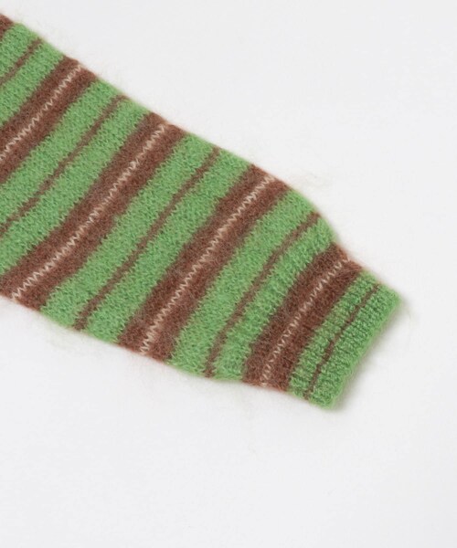 THE GOODLAND MARKET（ザグッドランドマーケット）の「米富繊維　MOHAIR WOOL BORDER P/O（ニット/セーター・レディース・IVORY/GRAY/GREEN・1/3）」の19枚目の写真