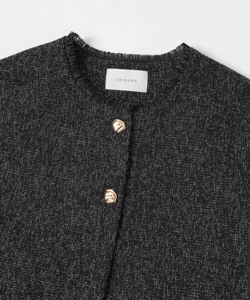 URBAN RESEARCH ROSSO（アーバンリサーチロッソ）の「『別注』CHIGNON×ROSSO　ツイードショートベスト（ベスト・レディース・WHITE/BLACK・Free）」の22枚目の写真