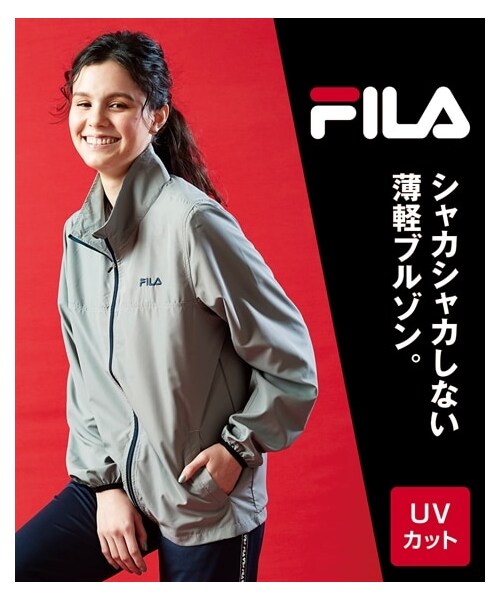 nissen（ニッセン）の「大きいサイズブルゾン（UVカット）／FILA（ジャケット/アウター・レディース・グレー/ブラック・L/LL/3L/4L/5L/6L/8L/10L）」の17枚目の写真