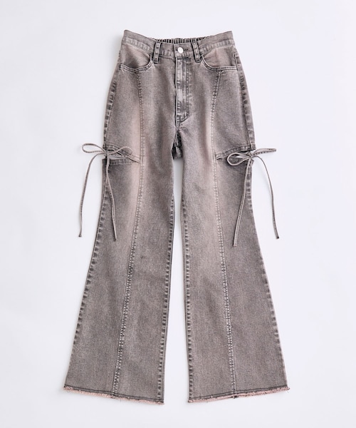 OLIVE des OLIVE サイドスリットストレッチ デニムパンツ S セール】【S/M/Lサイズ展開/美脚効果】サイドスリットストレッチ