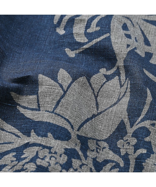 45R（フォーティファイブアール）の「リネンロータスプリントのニームショーツ MEN（インディゴ）（パンツ・メンズ・73-インディゴ・03-M/04-L）」の16枚目の写真