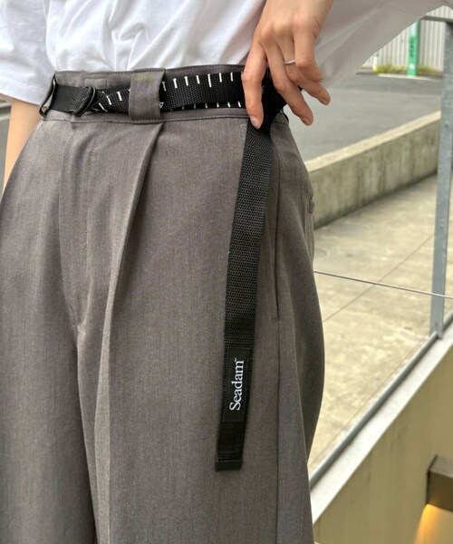 CIAOPANIC TYPY(チャオパニックティピー)の「【SEADAM】〈UNISEX〉ダブルリングメジャーベルト(ベルト・レディース・グリーン/ベージュ/パープル/ピンク/ブラック/ブルー/ライムグリーン/ネイビー・ONE)」の2枚目の写真